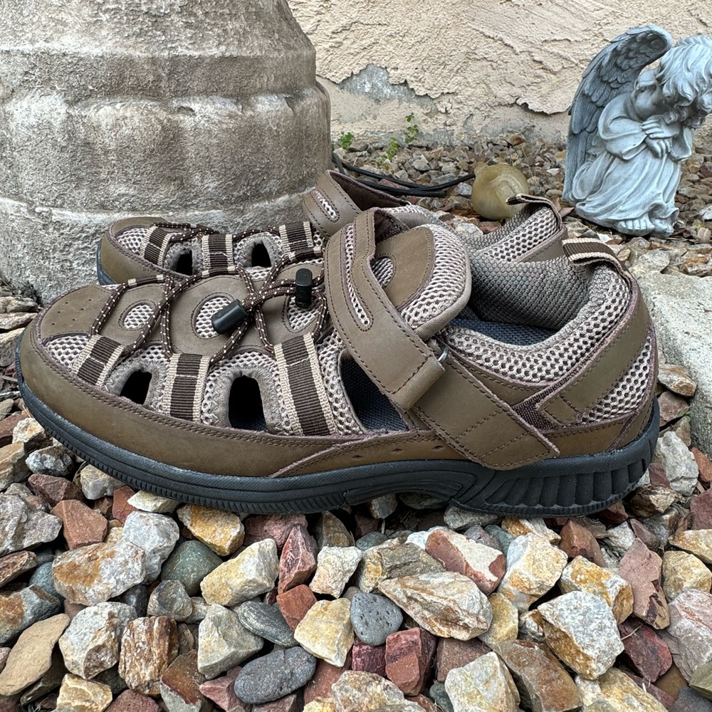 Orthofeet 573 Clearwater BioFit Hook/Loop Diabetic Water Shoes Sandals Size 12